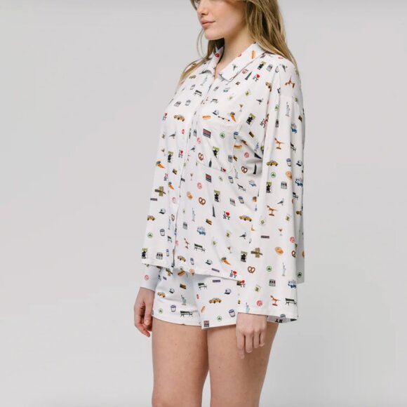 PJs by JP NYC Lady Liberty Broadway pajama set // Sz M/L - Picture 3 of 6